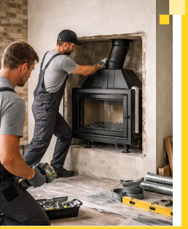 Установка каминных топок в Воскресенске: монтаж, подключение