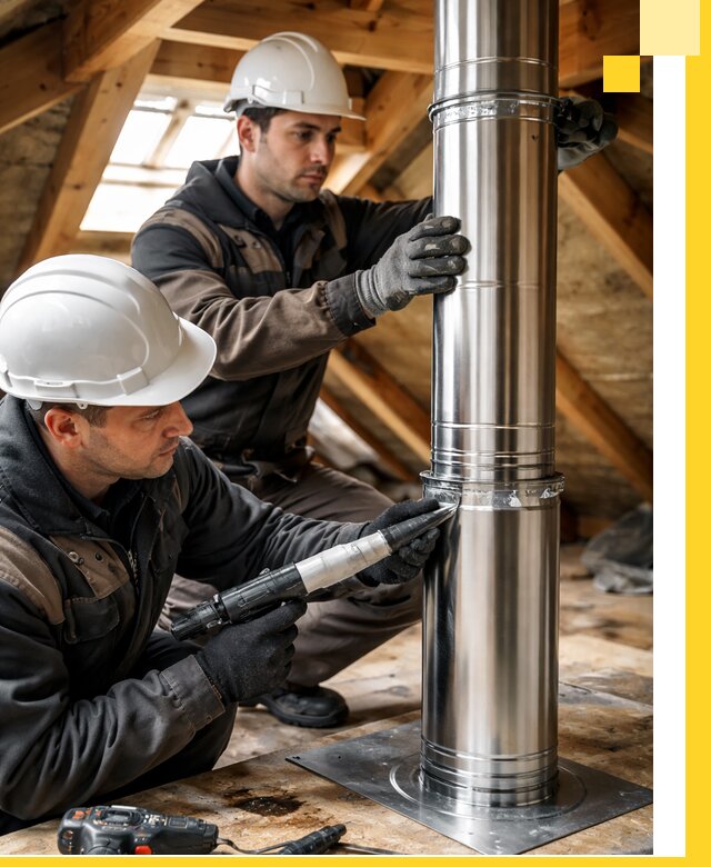 Монтаж дымоходов для каминов в Воскресенске с гарантией качества