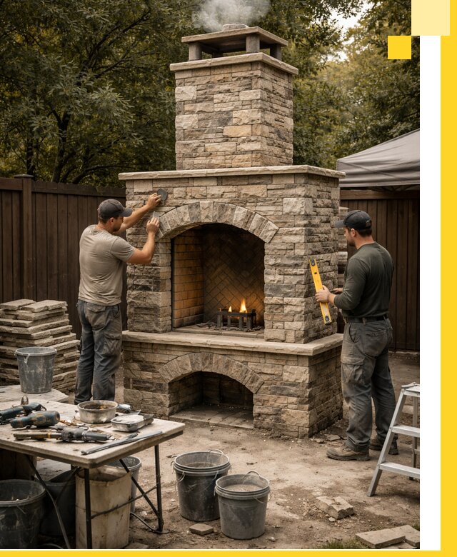 Проектирование и установка уличных каминов в Воскресенске