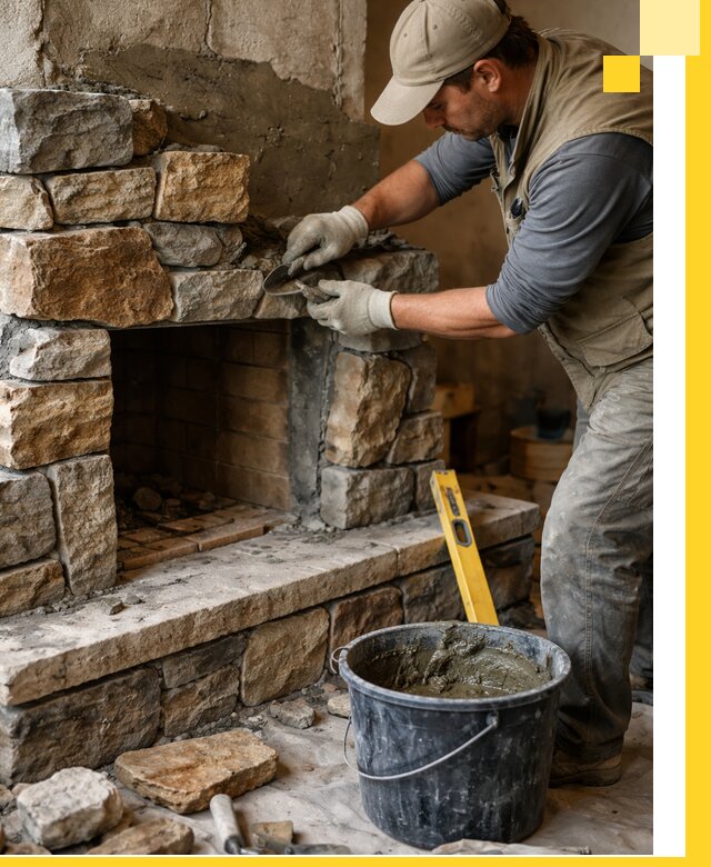 Изготовление и установка каменных каминов под ключ в Воскресенске