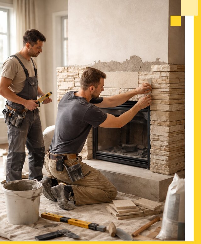 Установка и монтаж каминов для загородного дома в Воскресенске