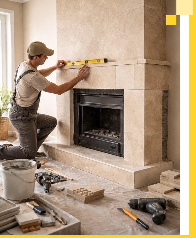 Установка и монтаж каминов в частном доме под ключ в Воскресенске