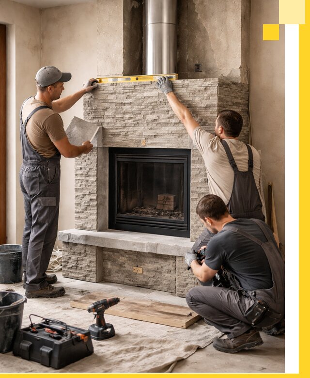 Профессиональный монтаж каминов под ключ в Воскресенске для дома