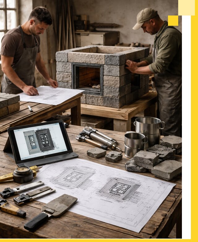 Разработка проектов печей с согласованием и монтажом в Воскресенске