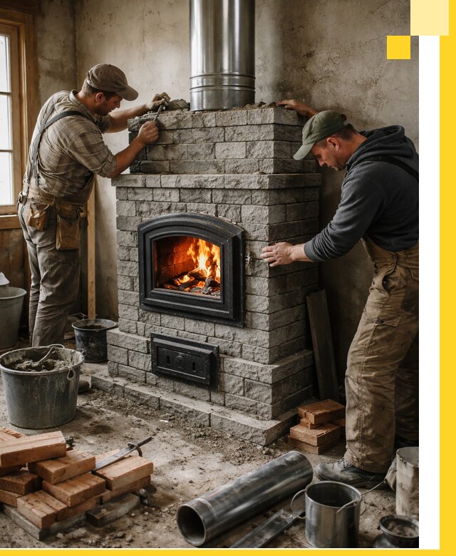 Производство, поставка и монтаж дровяных печей в Воскресенске