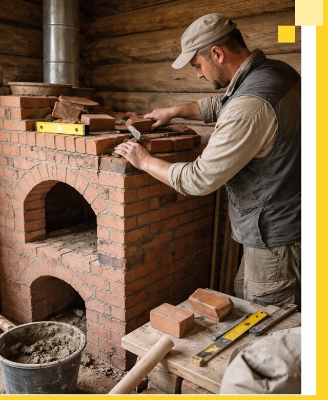 Изготовление и установка русских печей в Воскресенске под ключ