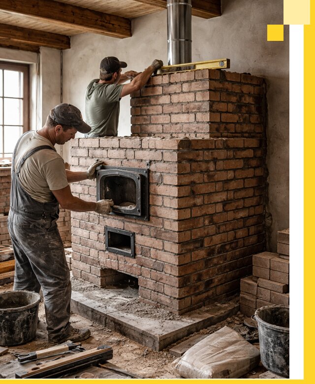 Печи для загородного дома под ключ в Воскресенске — монтаж и сервис