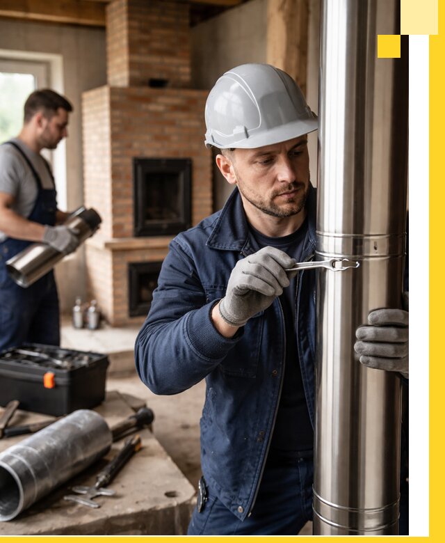 Профессиональный монтаж дымоходов для печей в Воскресенске