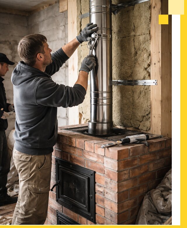 Изготовление и монтаж печей и дымоходов под ключ в Воскресенске