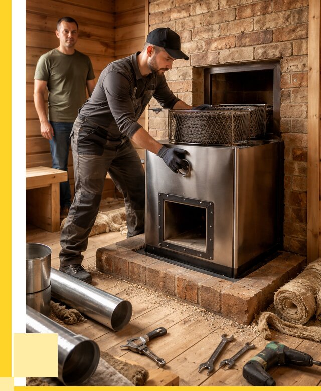 Монтаж банных печей под ключ в Воскресенске от 18608 р., ЭриданВск