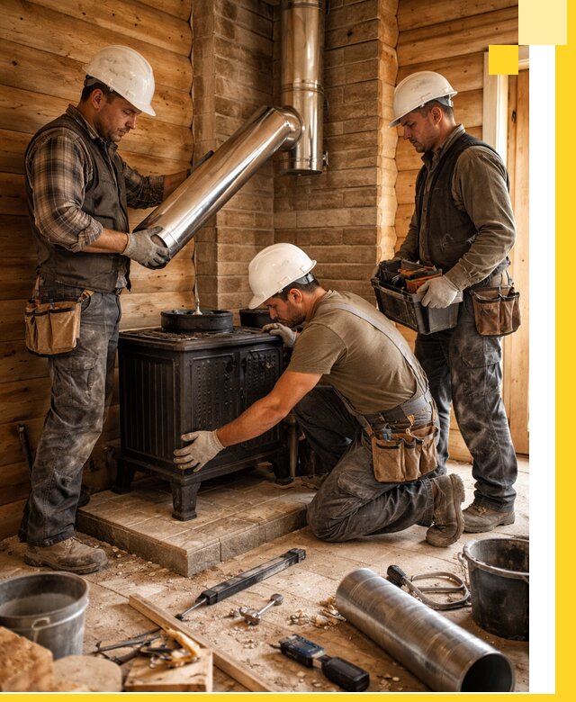 Профессиональный монтаж банных печей и дымоходов в Воскресенске
