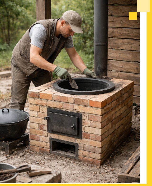 Изготовление и установка печей для казана в Воскресенске под ключ