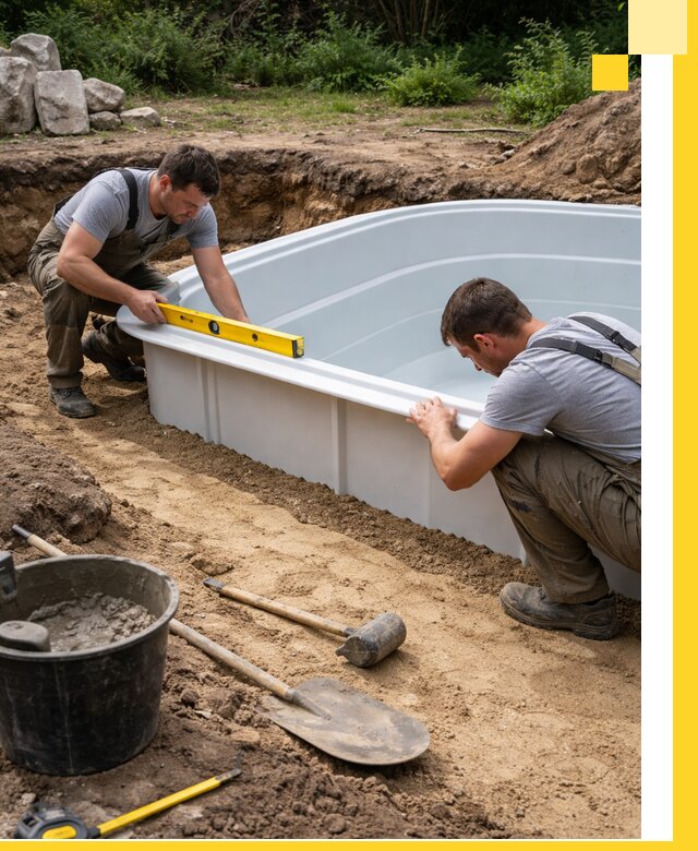 Производство и установка пластиковых бассейнов в Воскресенске под ключ