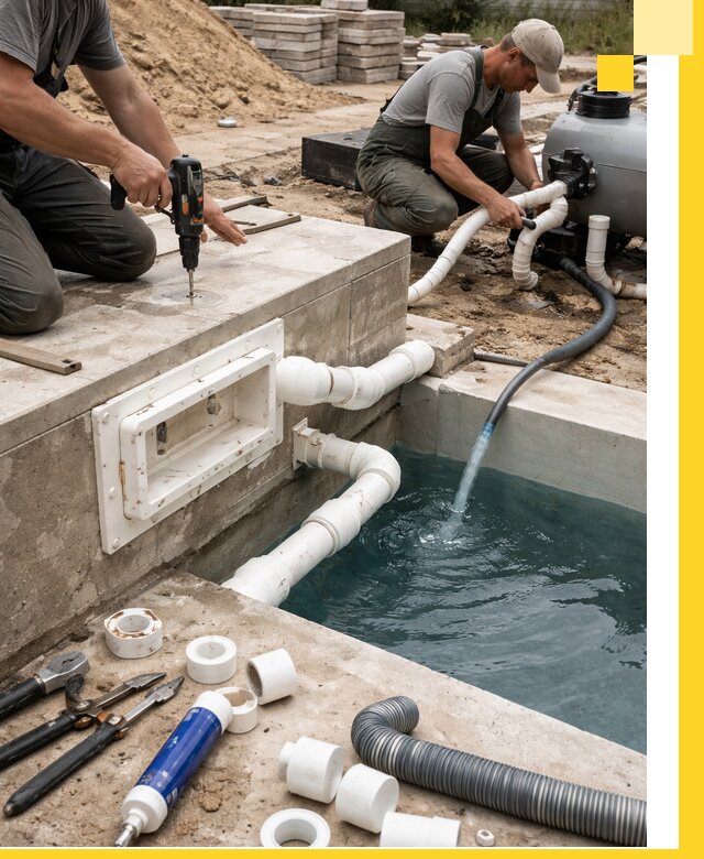 Строительство скиммерных бассейнов под ключ в Воскресенске