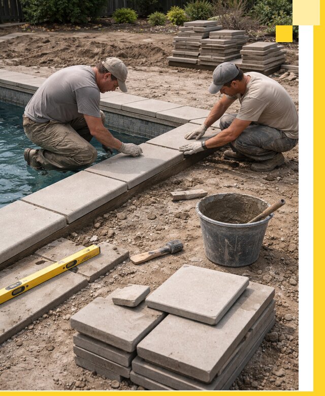 Установка и изготовление копингового камня для бассейнов в Воскресенске