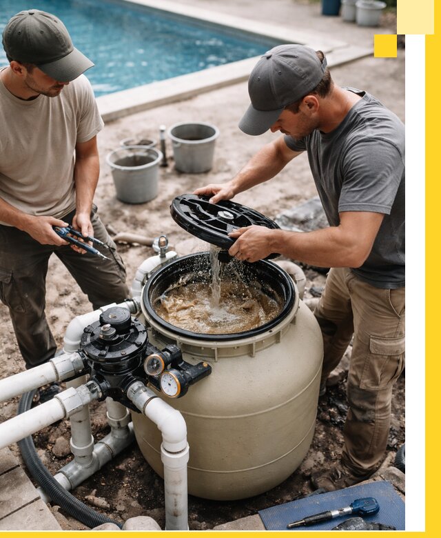 Установка и обслуживание песочных фильтров для бассейнов в Воскресенске