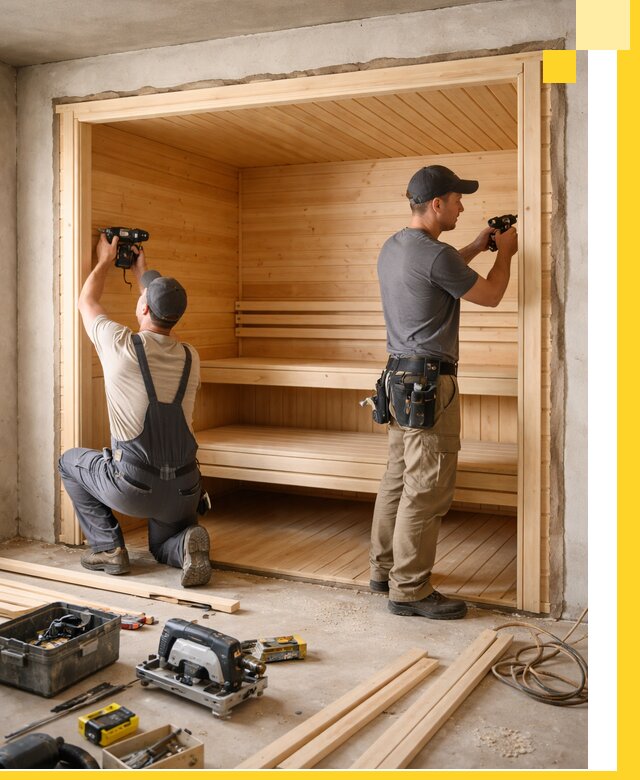 Монтаж саун под ключ в Воскресенске — проектирование и установка