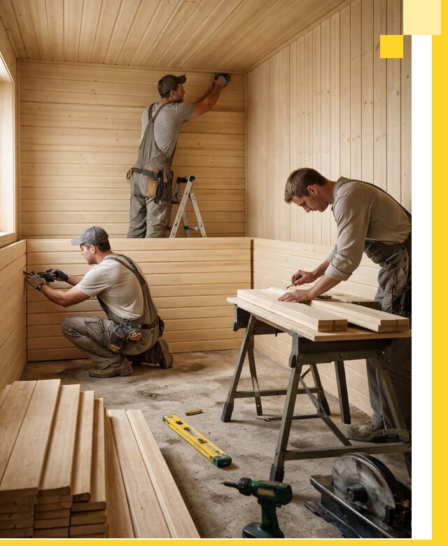 Обшивка саун в Воскресенске из натуральной древесины под ключ