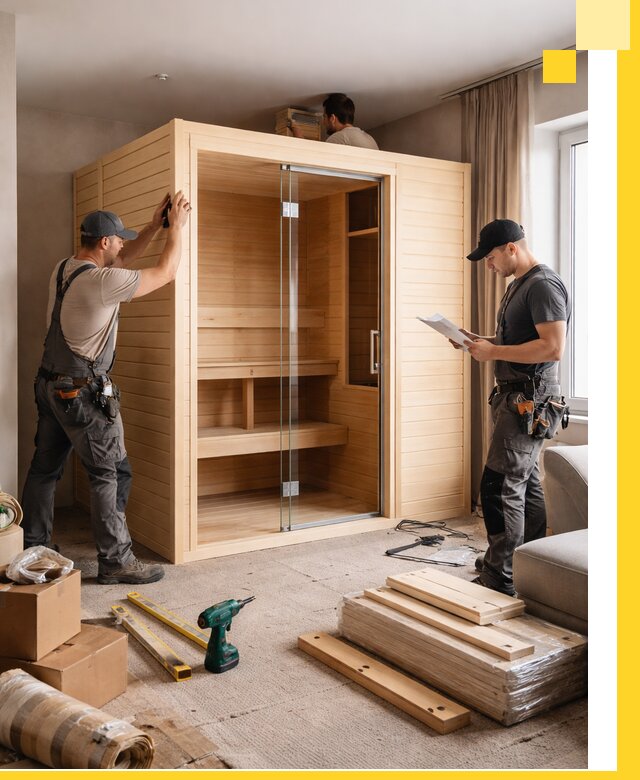 Установка и благоустройство саун в квартире в Воскресенске