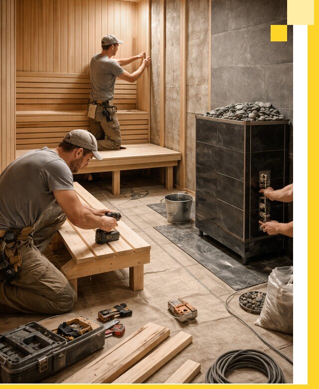 Дизайн и строительство интерьерных саун под ключ в Воскресенске