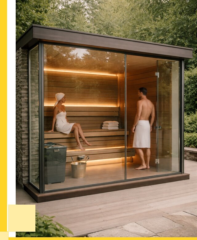 Сауна стеклянная и двери для сауны в Воскресенске от 258450 р. | ЭриданВск