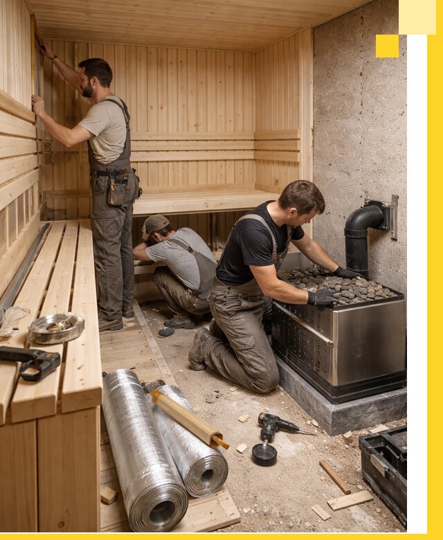 Индивидуальные сауны на заказ в Воскресенске под ключ, проект и монтаж