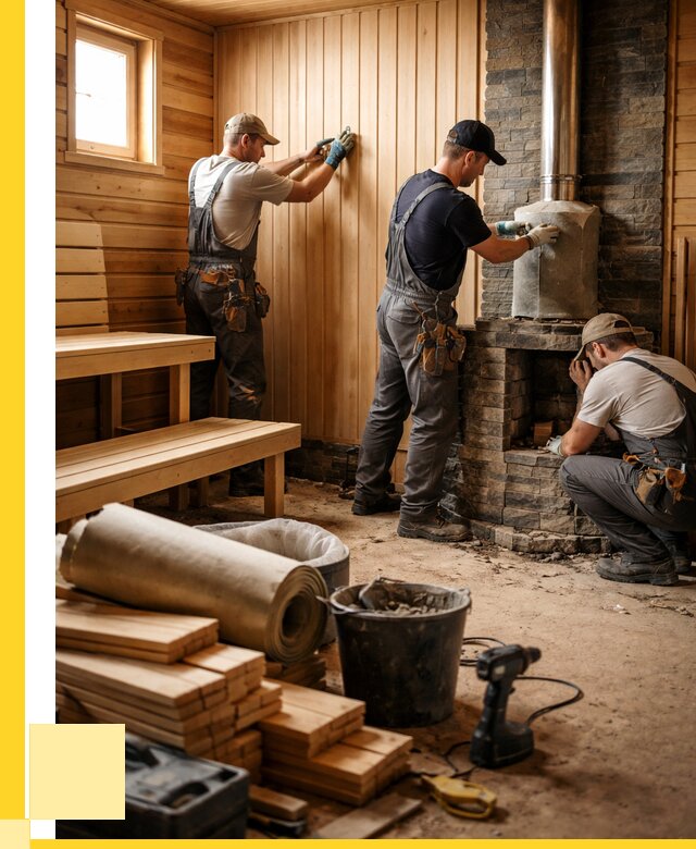 Ремонт бань под ключ в Воскресенске от 46521 р. | ЭриданВск