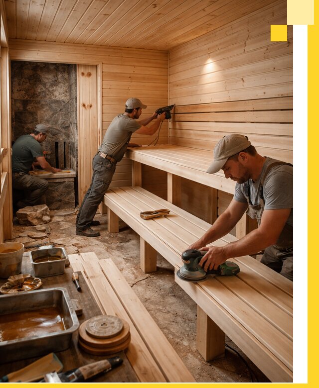 Профессиональная отделка бань в Воскресенске под ключ, с гарантией