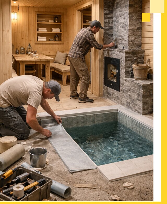 Строительство бань с комнатой отдыха под ключ в Воскресенске