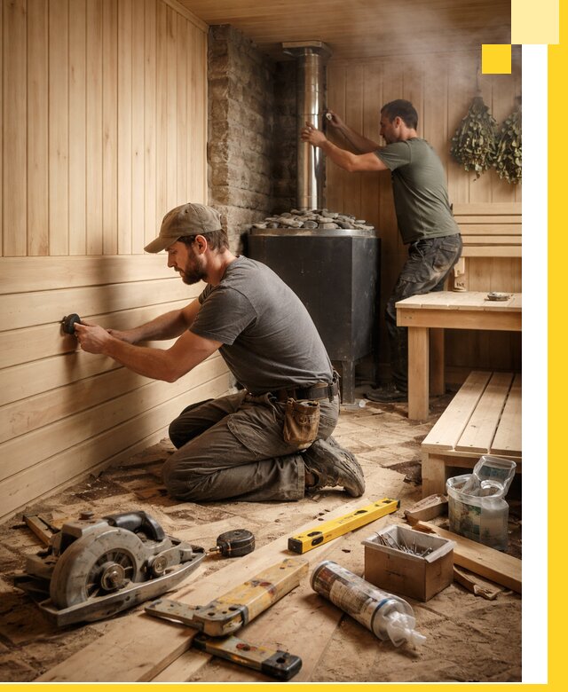 Полное строительство и оснащение парных под ключ в Воскресенске