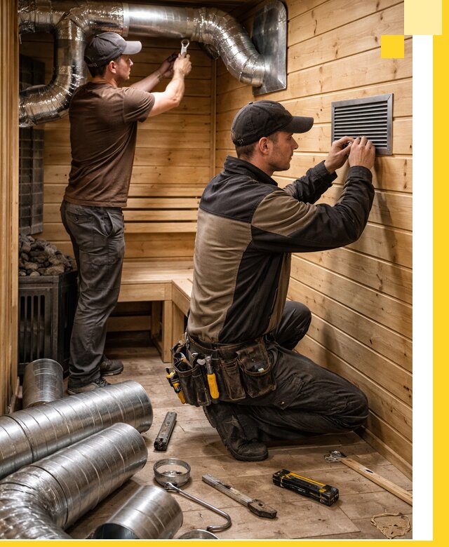 Проектирование и монтаж вентиляции бани в Воскресенске под ключ