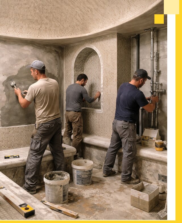 Профессиональный монтаж хамамов под ключ в Воскресенске с гарантией