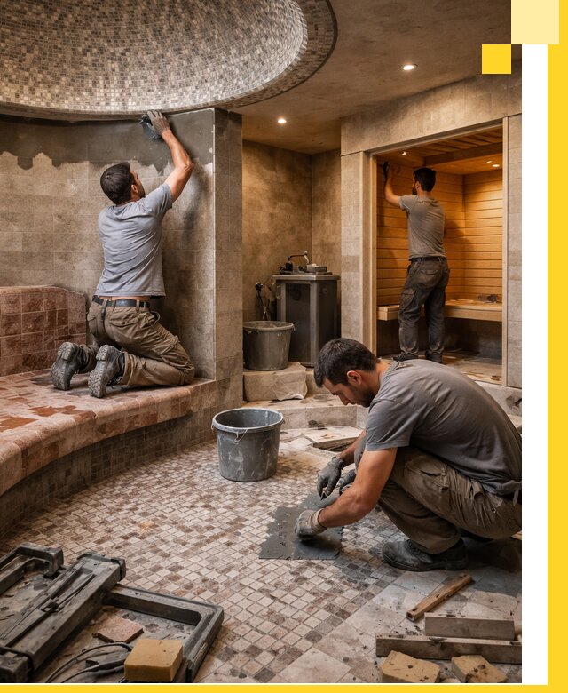 Проект и строительство хамама бани и сауны под ключ в Воскресенске