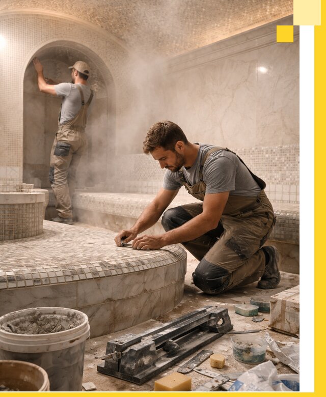 Профессиональный дизайн хамама и SPA под ключ в Воскресенске