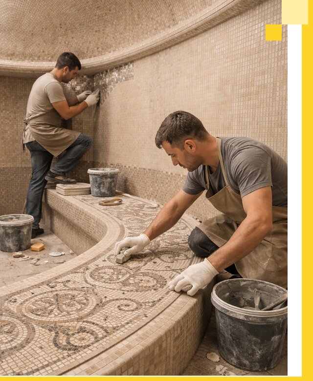 Плитка для хамама в Воскресенске, укладка, подбор и поставка